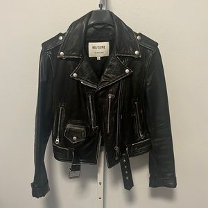 Re/Done 80s Distressed Leather Jacket
